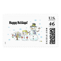 Happy holidays! postage
