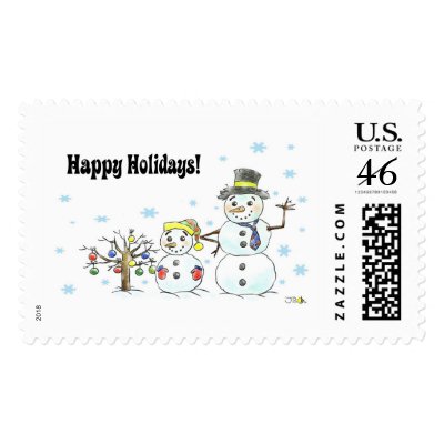 Happy holidays! postage