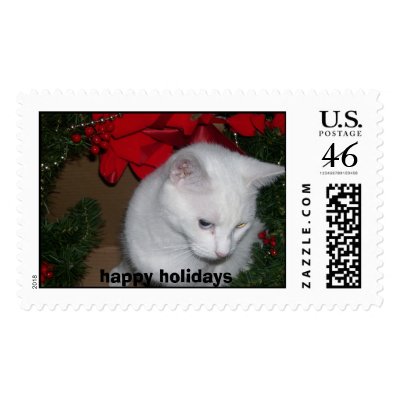 happy holidays postage