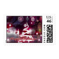 luminaart, byluminaart, christmas, new year, christmas postage, custom postage, modern, funky, chic, postage, new year's day, Stamp with custom graphic design