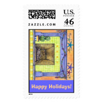 Happy Holidays! postage by laughalita Happy Holidays! postage
