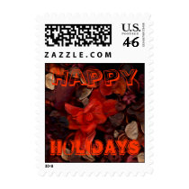 happy holidays postage