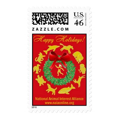 Happy Holidays postage