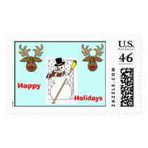 Happy Holidays postage