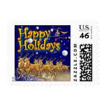 Happy Holidays Postage Stamps