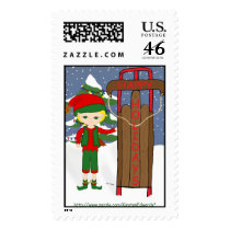 Happy Holidays Postage Stamp