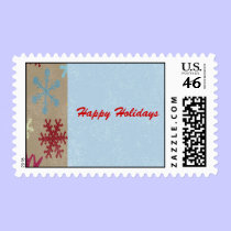 Happy Holidays Postage Stamps