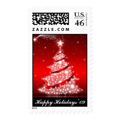 Happy Holidays Postage Stamps