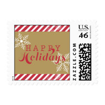 Happy Holidays Postage Stamps