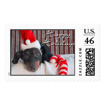 happy holidays postage stamps