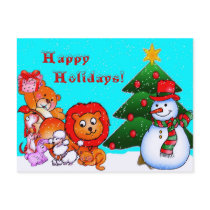 Happy Holidays Postcard by elenaind Happy Holidays Postcard