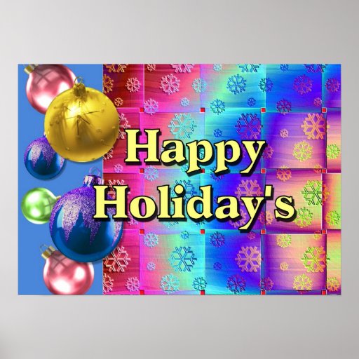 Happy Holiday's Poster | Zazzle