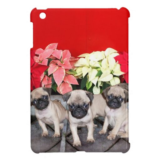 Happy Holidays Pugs dog ipad Mini Case