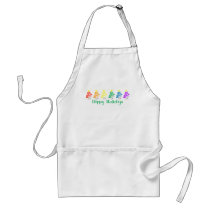 Happy Holidays (Rainbow Christmas Trees) aprons