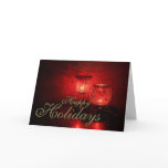 Happy Holidays Red Candles cards