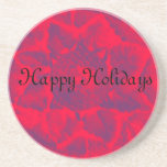 Happy Holidays Red Coaster set coasters
