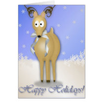 Happy Holidays Reindeer Card cards