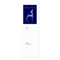 Happy Holidays - reindeer gift tag business cards
