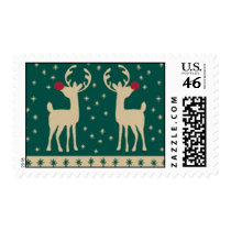 Happy Holidays Reindeer postage by chysshirts Happy Holidays Reindeer postage