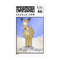 Happy Holidays Reindeer Postage stamps