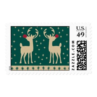Happy Holidays Reindeer Stamps