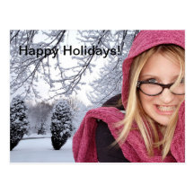 Happy holidays Retro style Postcards