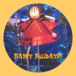 Happy Holidays! round sticker