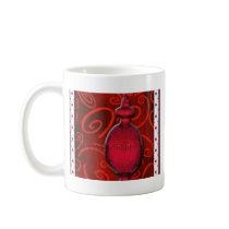 Happy Holidays / Ruby Red Glass Christmas Tree Orn mugs by toots1 Happy Holidays / Ruby Red Glass Christmas Tree Orn mugs