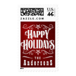 Happy Holidays Rustic Western Christmas Postage
