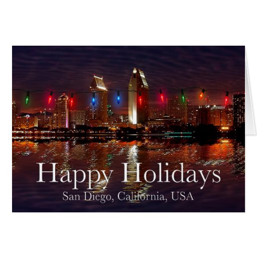 Happy Holidays San Diego, California Card Zazzle