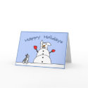 Happy Holidays Schnauzer Christmas Card by MenagerieMayhem Happy Holidays Schnauzer Christmas Card