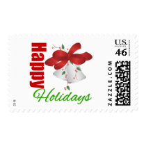 Happy Holidays Silver Bells postage by giftsforawareness Happy Holidays Silver Bells postage
