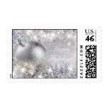 "Happy Holidays" Silver Postage Stamp