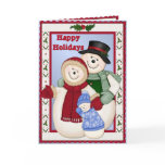 Happy Holidays Snow Family cards