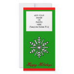 Happy Holidays Snowflake 1 Photo Card Template