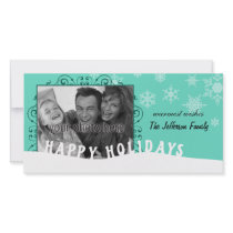 Happy Holidays Snowflake Christmas Photo Card photo cards