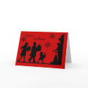 Happy Holidays Snowflake Greeting Card - Red