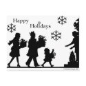 Happy Holidays Snowflake Post Card postcards by Sylinden Happy Holidays Snowflake Post Card postcards