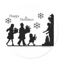 Happy Holidays Snowflake Sticker by Sylinden Happy Holidays Snowflake Sticker