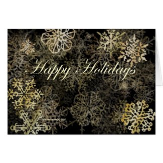 'Happy Holidays' Snowflakes Card card