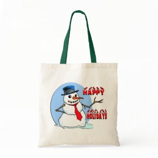 Happy Holidays Snowman bag