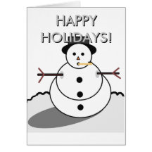 Happy Holidays Snowman Card