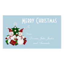 Happy Holidays Snowman Gift Tags business cards by HolidayFun Happy Holidays Snowman Gift Tags business cards