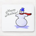 Happy Holidays Snowman mousepads by TeeZazzle Happy Holidays Snowman mousepads