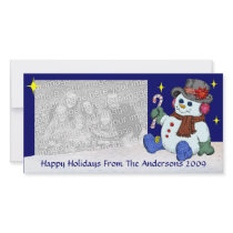 Happy Holidays Snowman photo cards by dradcliffe Happy Holidays Snowman photo cards