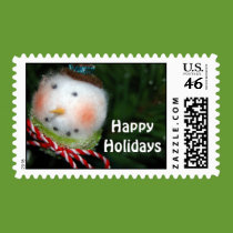 Happy Holidays Snowman Postage postage