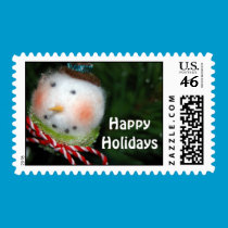 Happy Holidays Snowman Postage stamps
