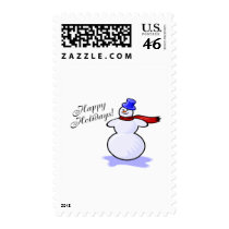 Happy Holidays Snowman Stamps