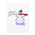 Happy Holidays Snowman postcards by TeeZazzle Happy Holidays Snowman postcards