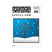 Happy Holidays Snowy Christmas stamps